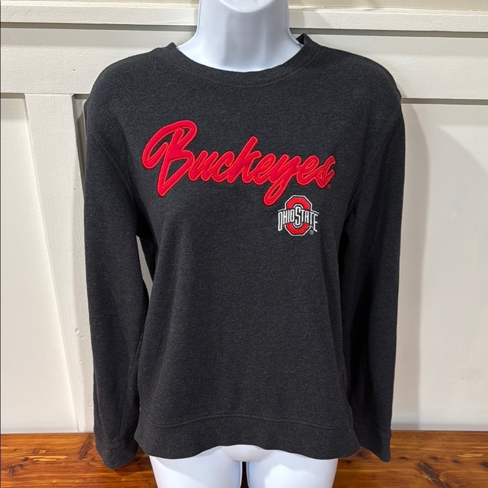 Champion OSU Ohio State Buckeyes Dark Gray Embroidered Sweatshirt